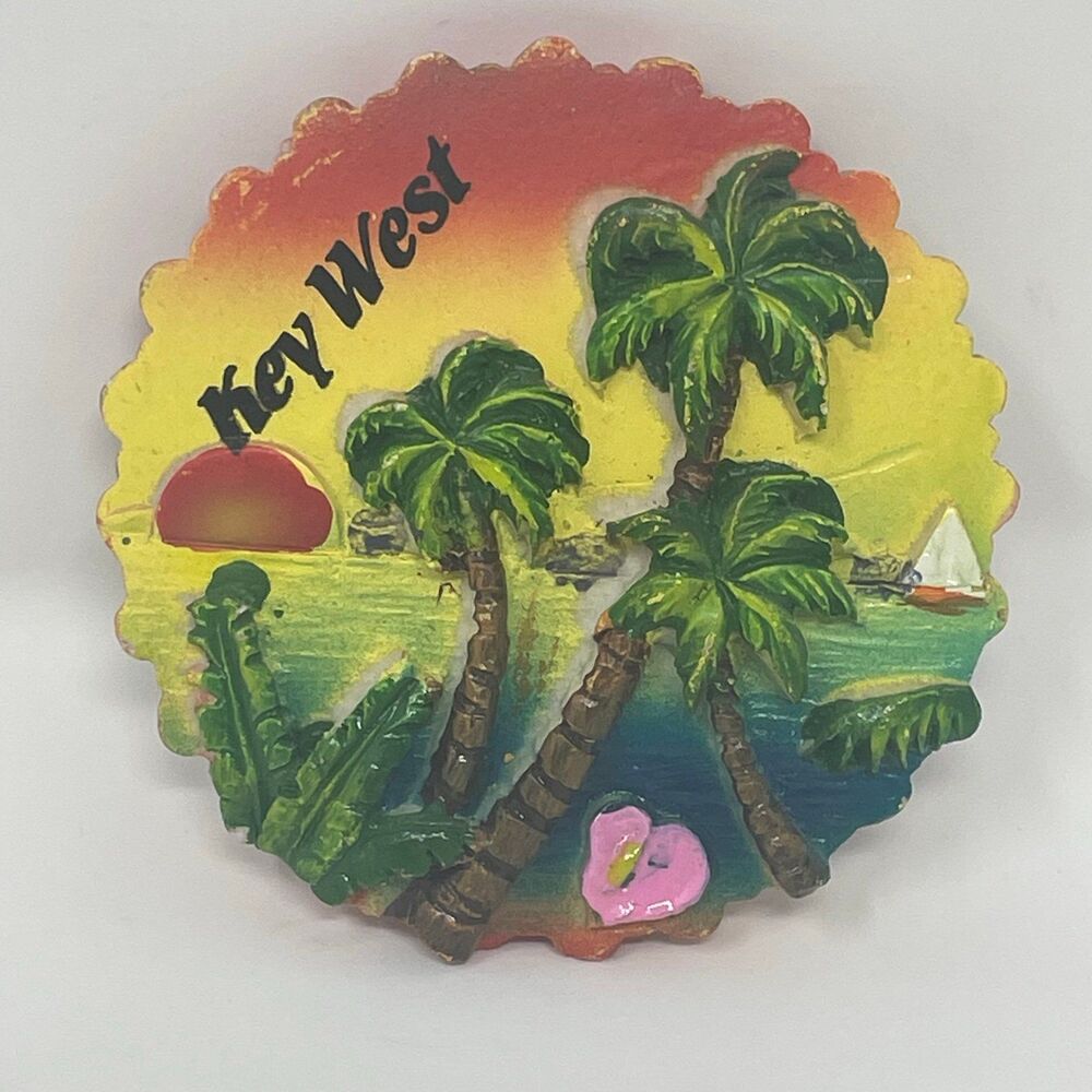 Vintage Agiftcorp Key‎ West FL 3D Resin Souvenir Magnet